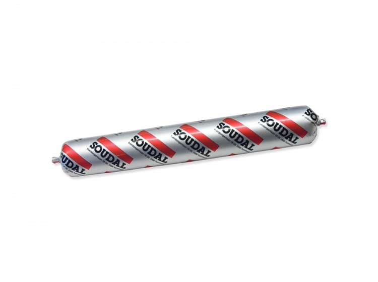 Soudal Silirub 2, нейтральный силиконовый герметик, бесцветный, колбаса 600 мл